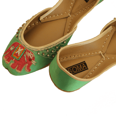 Soma - Green Elli Hand Crafted Footwear