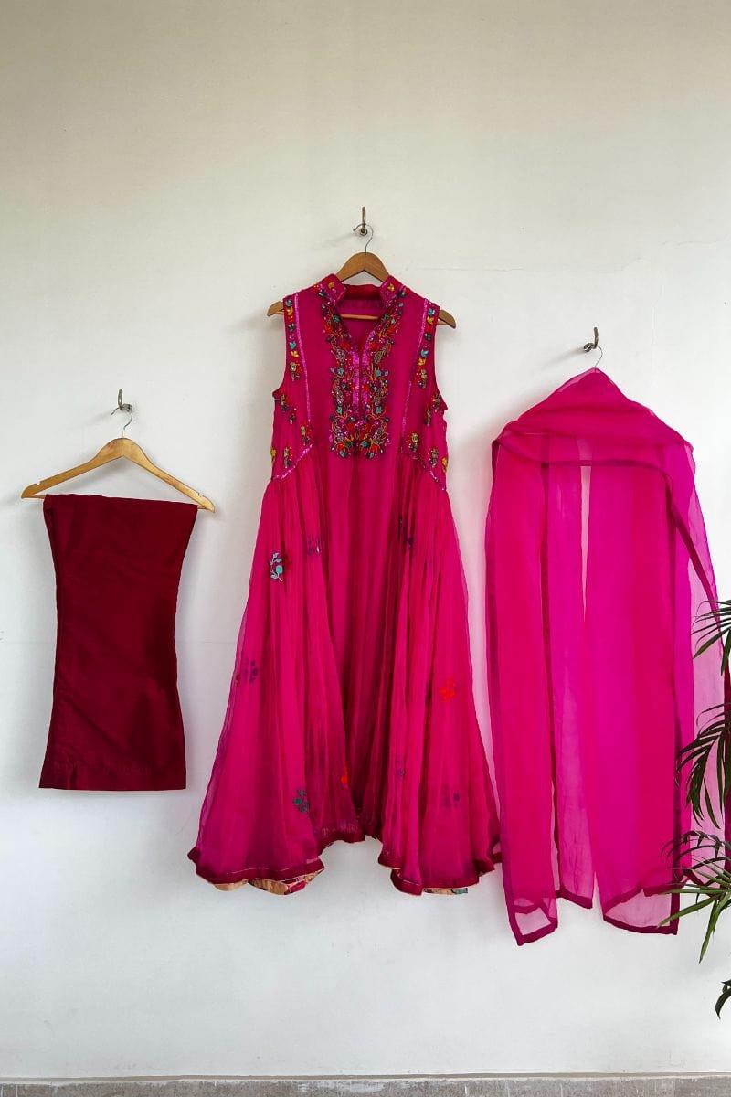 Pinktree - Organza Embroidered Shirt with Silk Trouser - Studio by TCS
