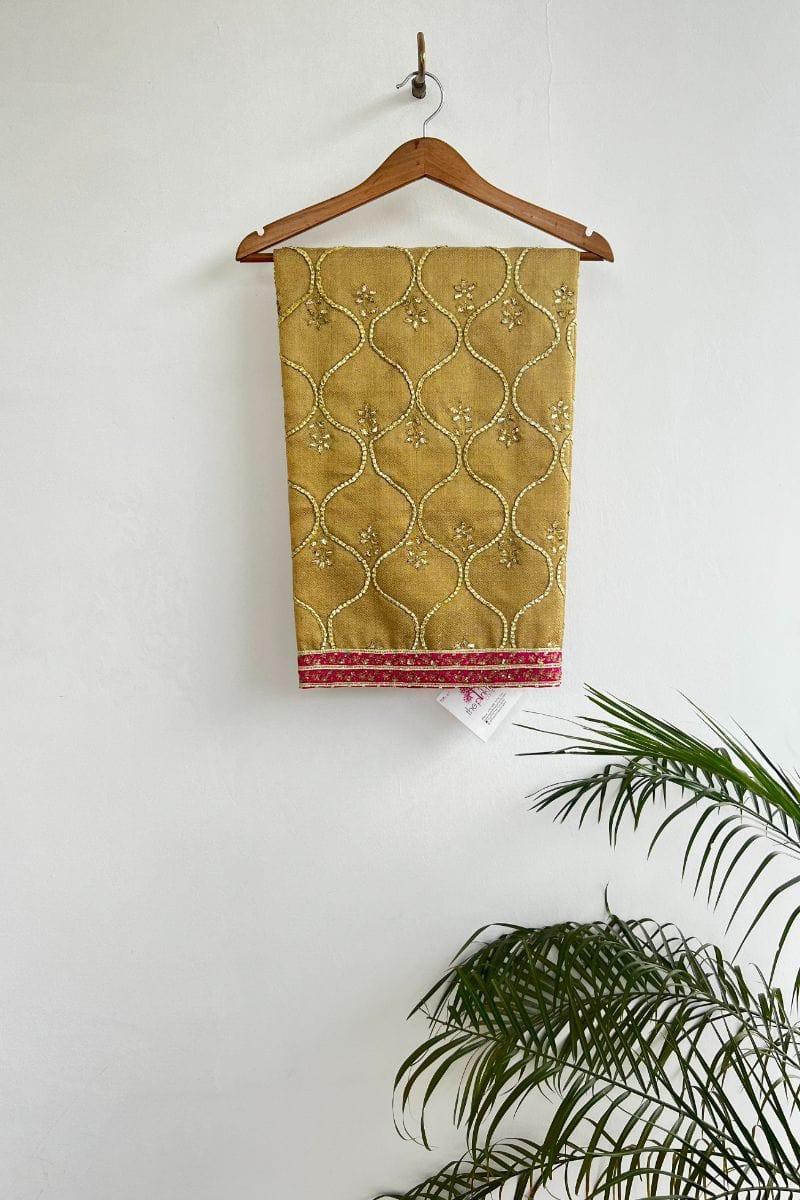 Pinktree - Beige Embroidered Izaar - Studio by TCS