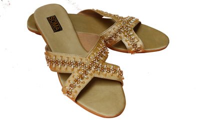 Soma - Light Golden Rubempe Crystal Cross Hand Crafted Footwear