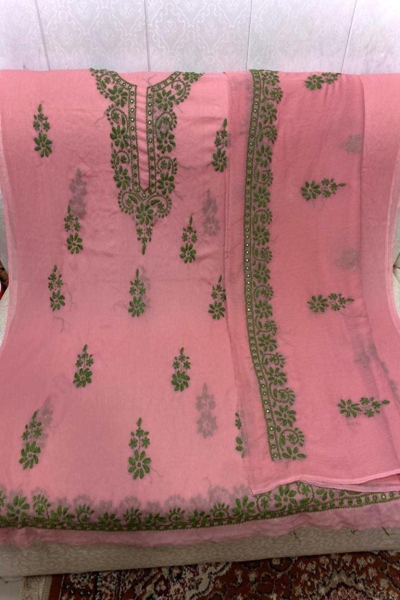 Design by Amina - Hand Embroidered Bamber Chiffon 2 piece - 10 - Studio by TCS