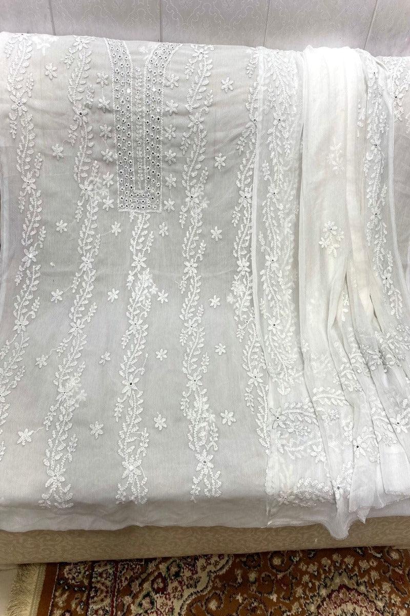 Design by Amina - Hand Embroidered Bamber Chiffon 2 piece - 11 - Studio by TCS