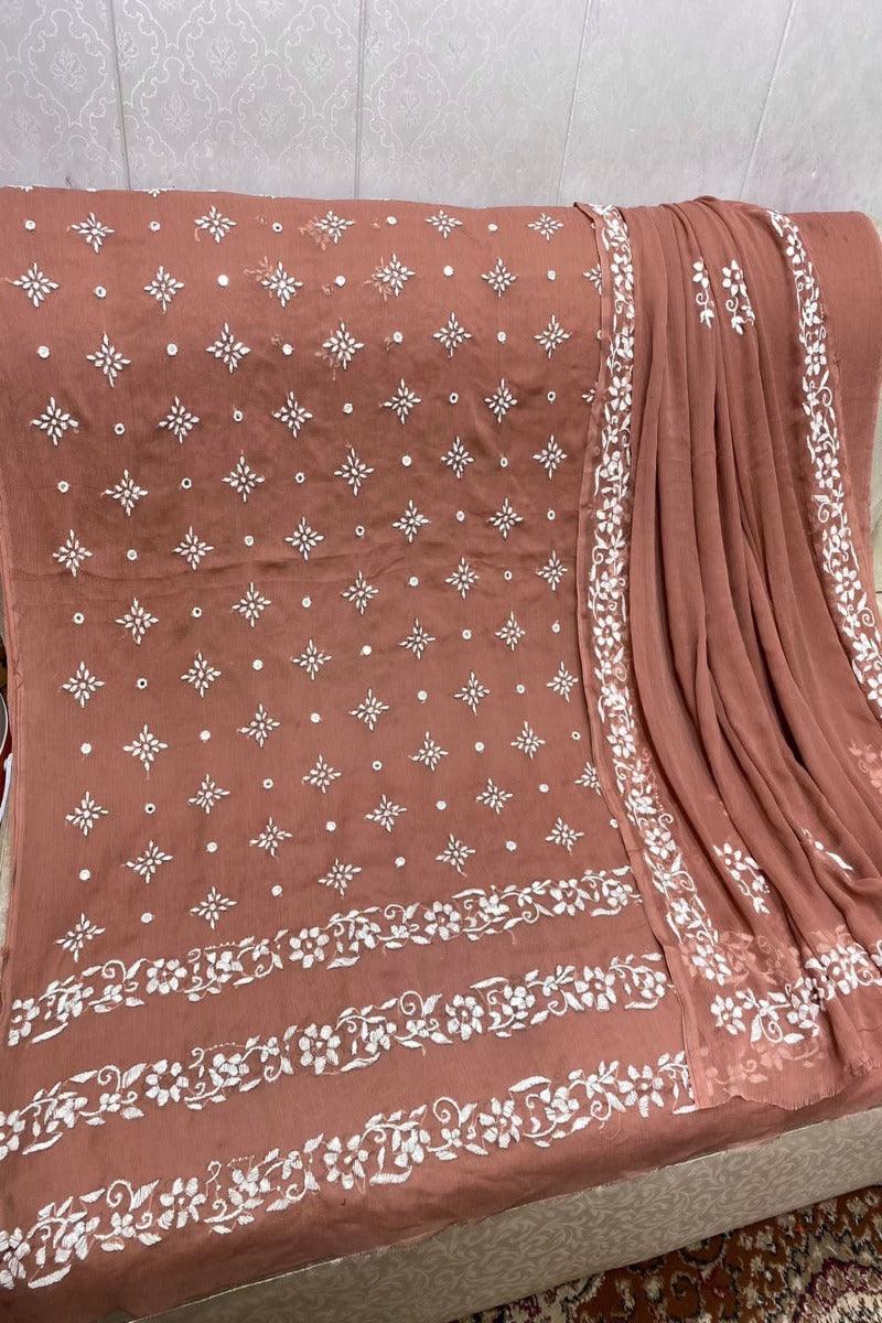 Design by Amina - Hand Embroidered Bamber Chiffon 2 piece - 14 - Studio by TCS
