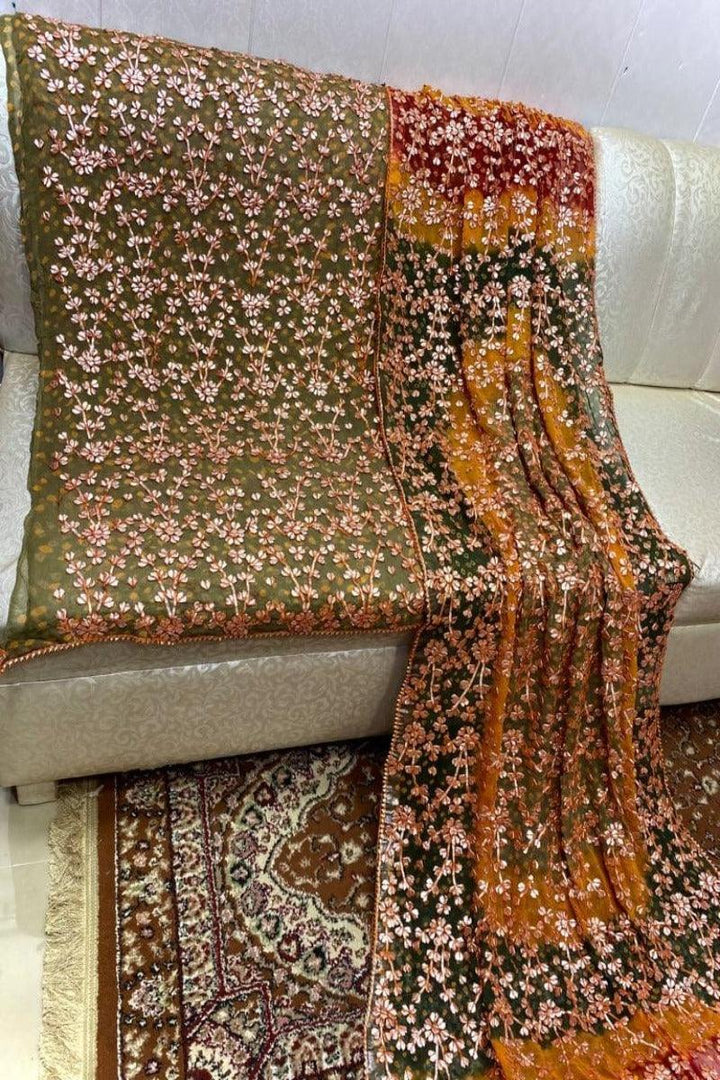 Design by Amina - Chiffon Chunri Gota Jall 2 Piece - 2 - Studio by TCS
