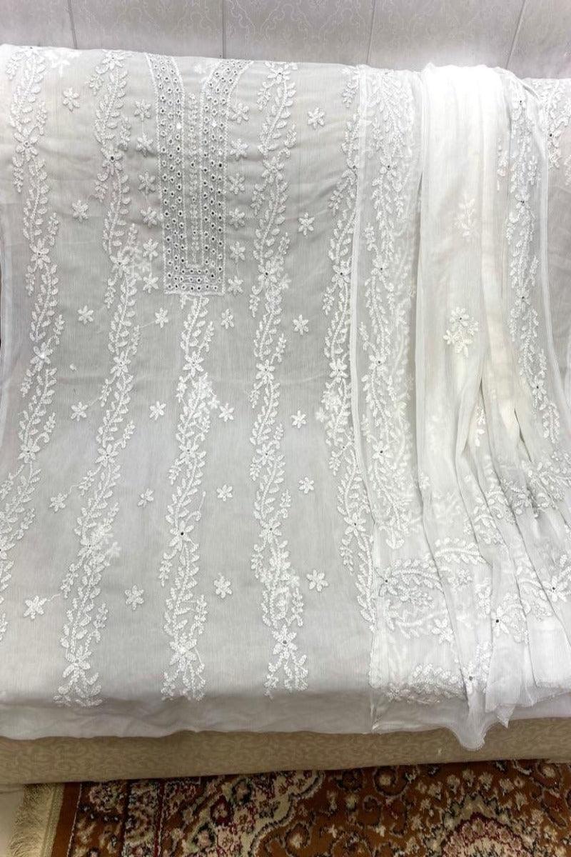 Design by Amina - Hand Embroidered Bamber Chiffon 2 piece - 16 - Studio by TCS