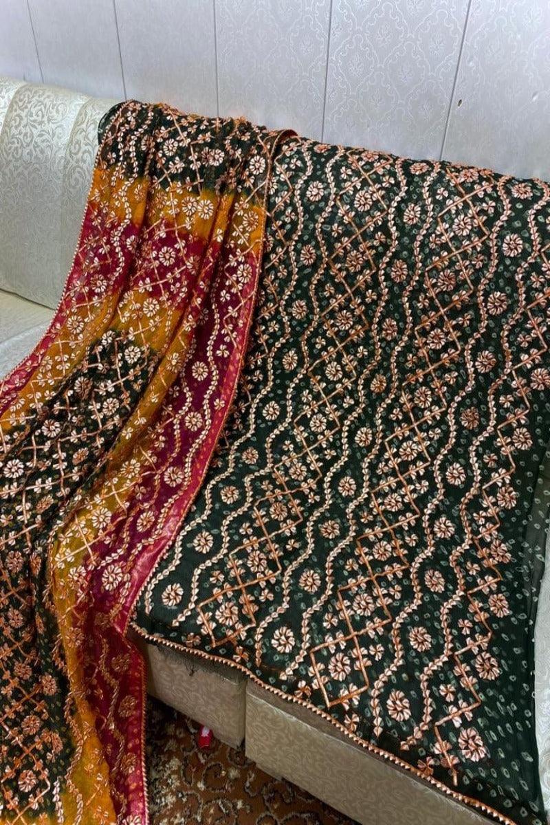 Design by Amina - Chiffon Chunri Gota Jall 2 Piece - 3 - Studio by TCS
