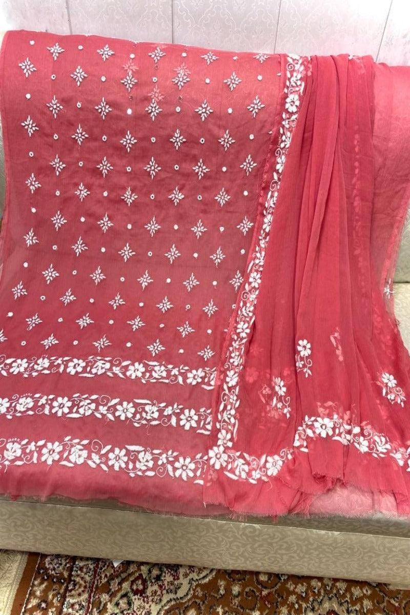 Design by Amina - Hand Embroidered Bamber Chiffon 2 piece - 3 - Studio by TCS