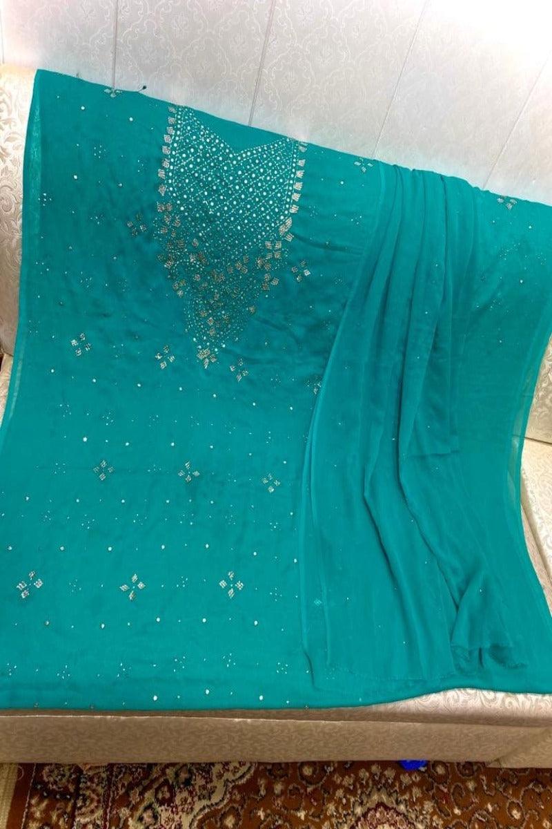 Design by Amina - Chiffon Mukesh Handwork 2Pc- 7 - Studio by TCS