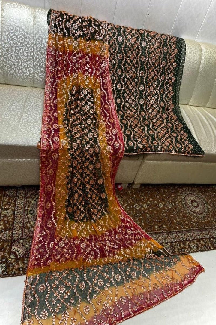Design by Amina - Chiffon Chunri Gota Jall 2 Piece - 3 - Studio by TCS
