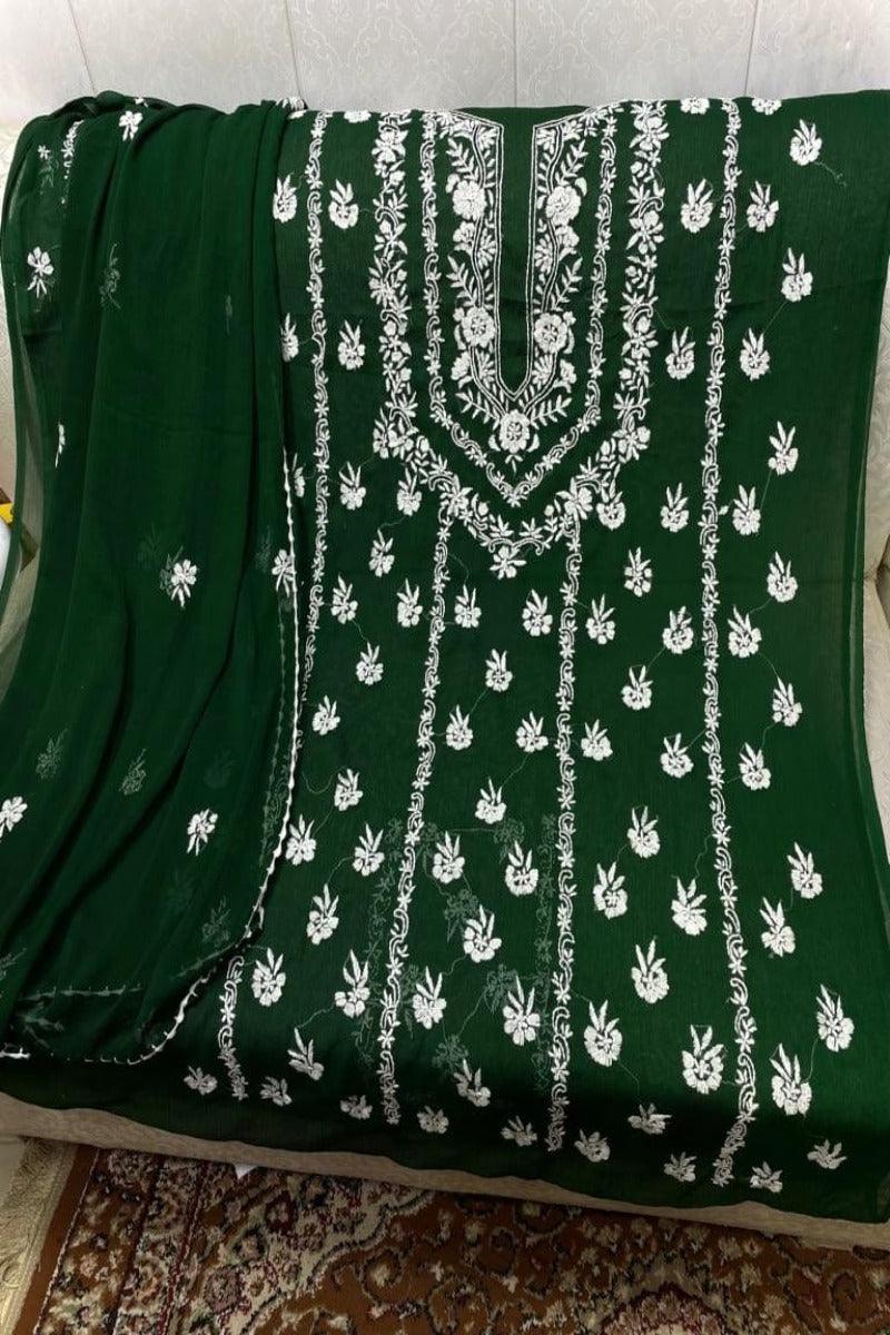 Design by Amina - Hand Embroidered Bamber Chiffon 2 piece - 1 - Studio by TCS