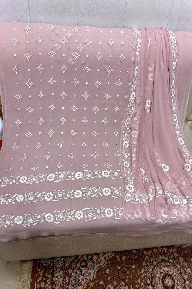 Design by Amina - Hand Embroidered Bamber Chiffon 2 piece - 8 - Studio by TCS
