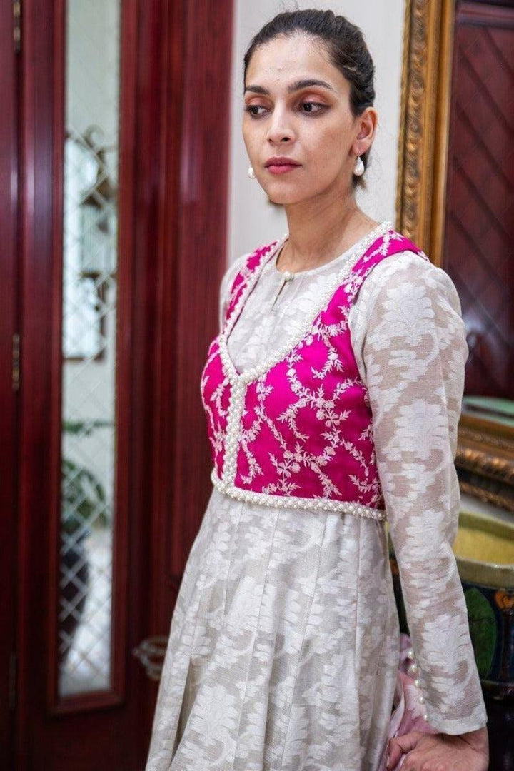 Irum Ghani Trends - Blush Pink Pashvwas - 2 Piece - Organza