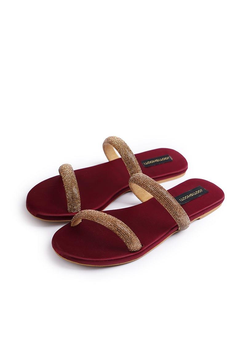 JootiShooti - Juliet Two Strap Diamanté Slides