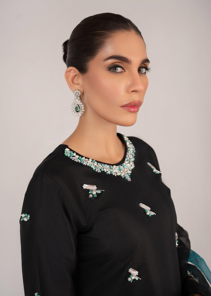 Kinza Hashmi in Allure by Ih - MIA Silk Suit For Women - Black - 3 Piece