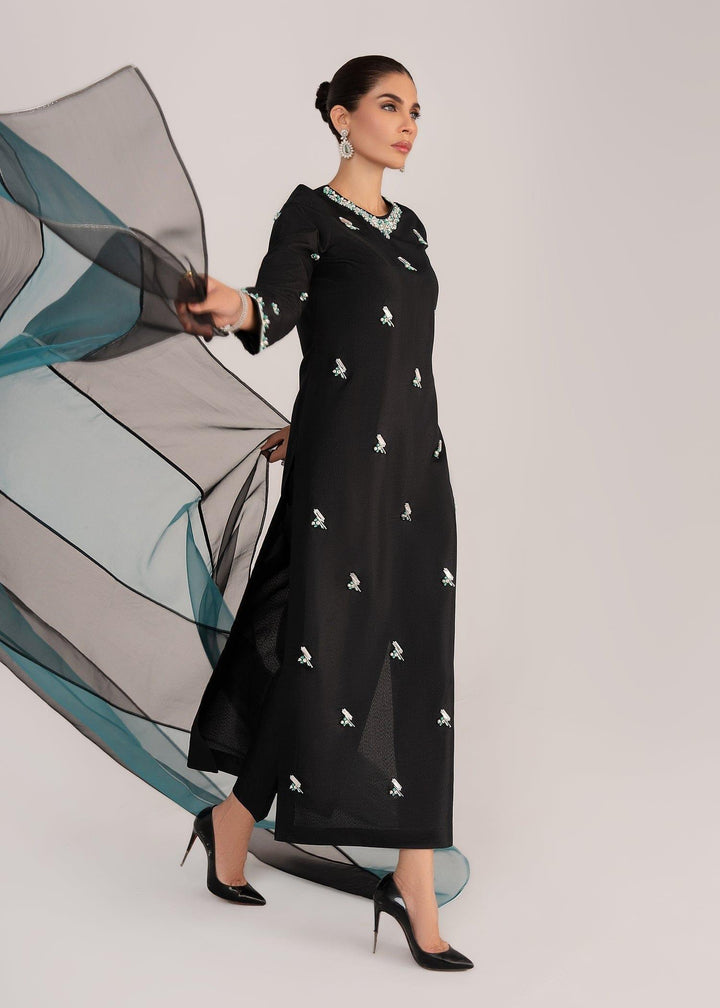Kinza Hashmi in Allure by Ih - MIA Silk Suit For Women - Black - 3 Piece