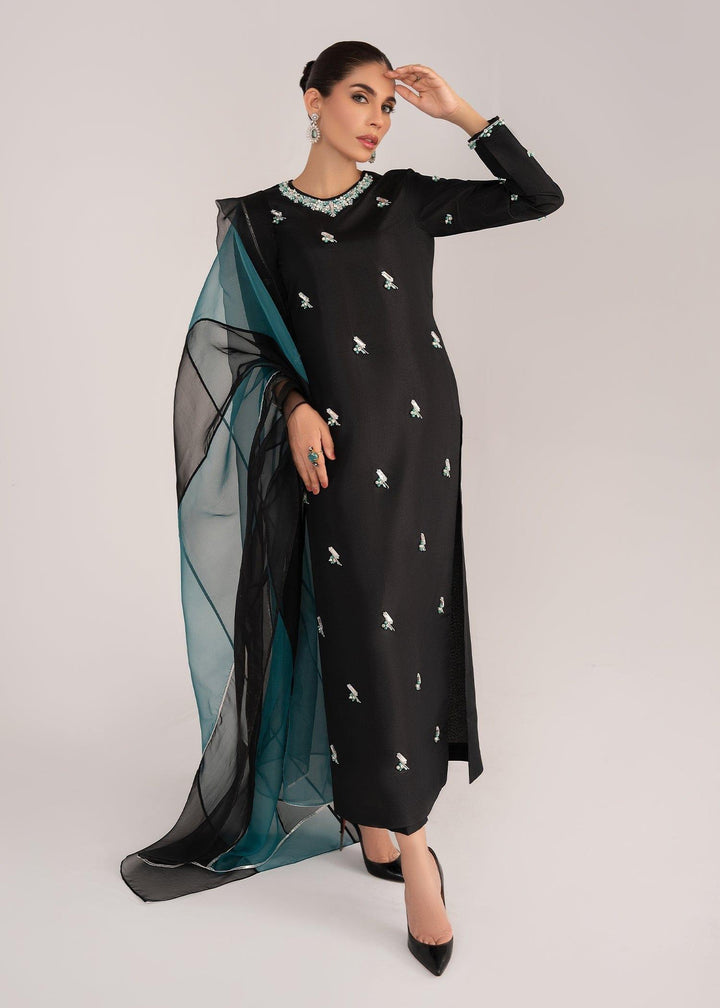 Kinza Hashmi in Allure by Ih - MIA Silk Suit For Women - Black - 3 Piece