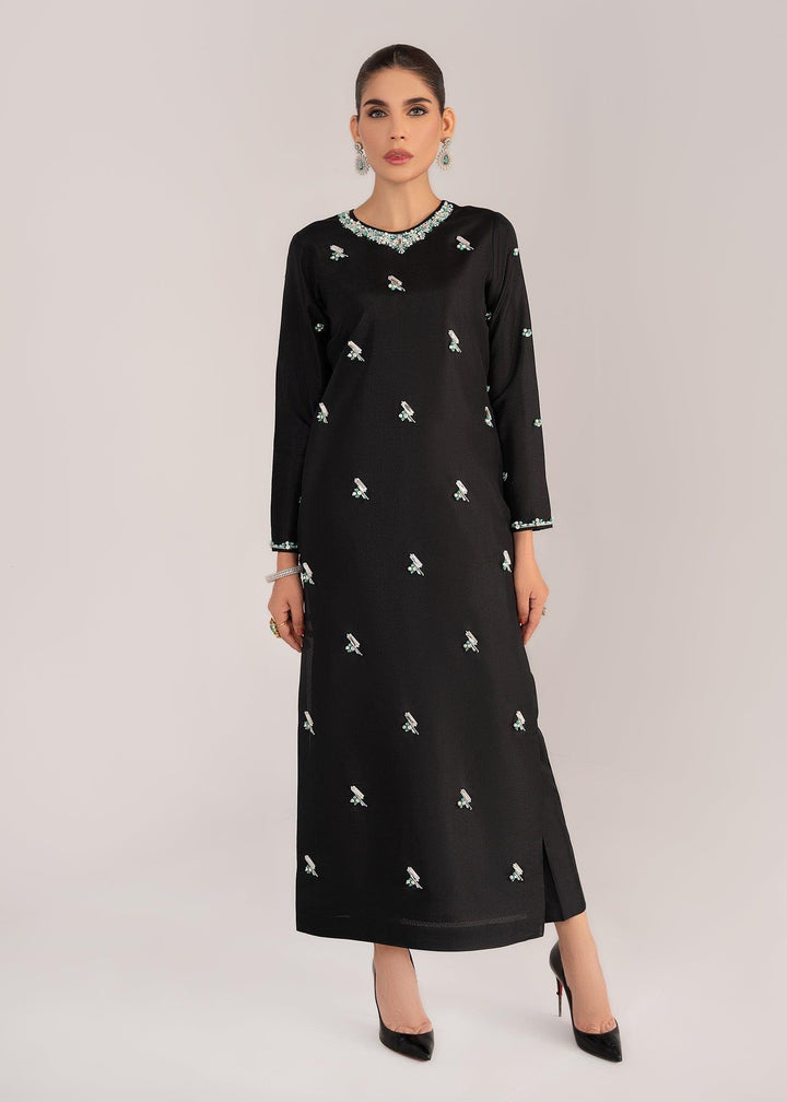 Kinza Hashmi in Allure by Ih - MIA Silk Suit For Women - Black - 3 Piece
