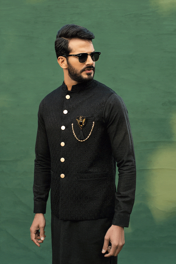 Leon Man - BLACK WAISTCOAT - 1 Piece