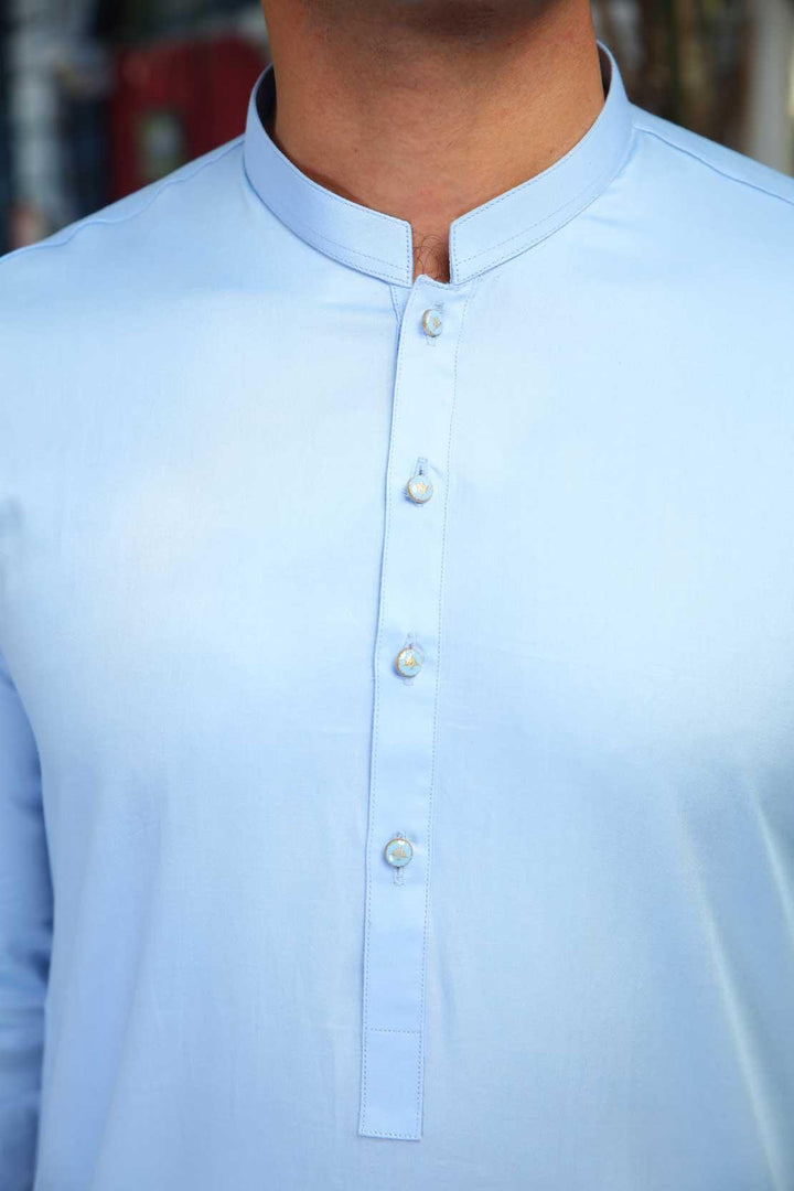 Leon Man - Sky blue kurta set - 2 PC