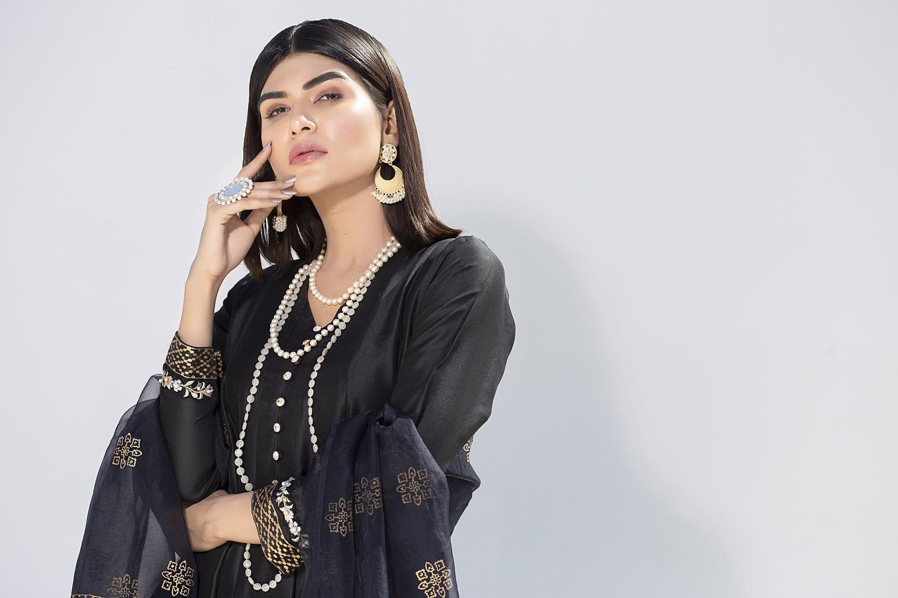 Aisha Fatema Pret Printed Silk 2 Piece Suit Grace
