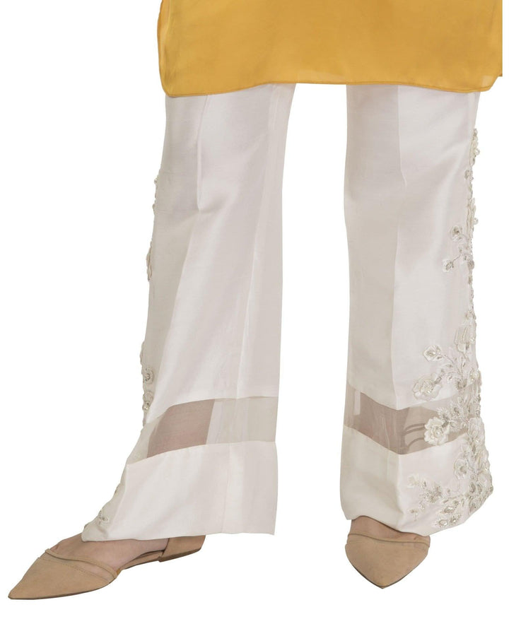 Maheen Ghani Taseer - Embroidered Silk Pants