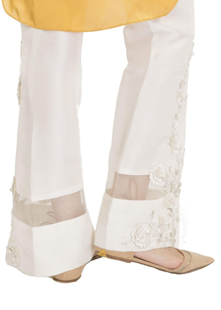Maheen Ghani Taseer - Embroidered Silk Pants