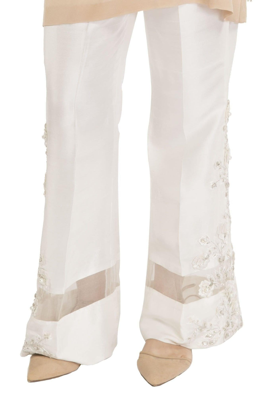 Maheen Ghani Taseer - Embroidered Silk Pants
