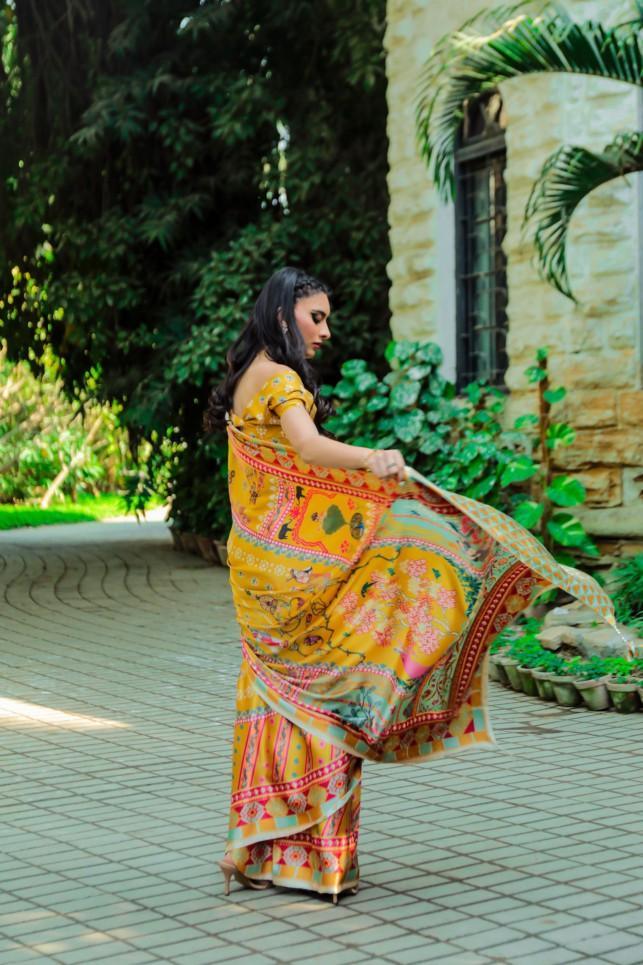 Mahdees - Dancing Girls - Silk Saree