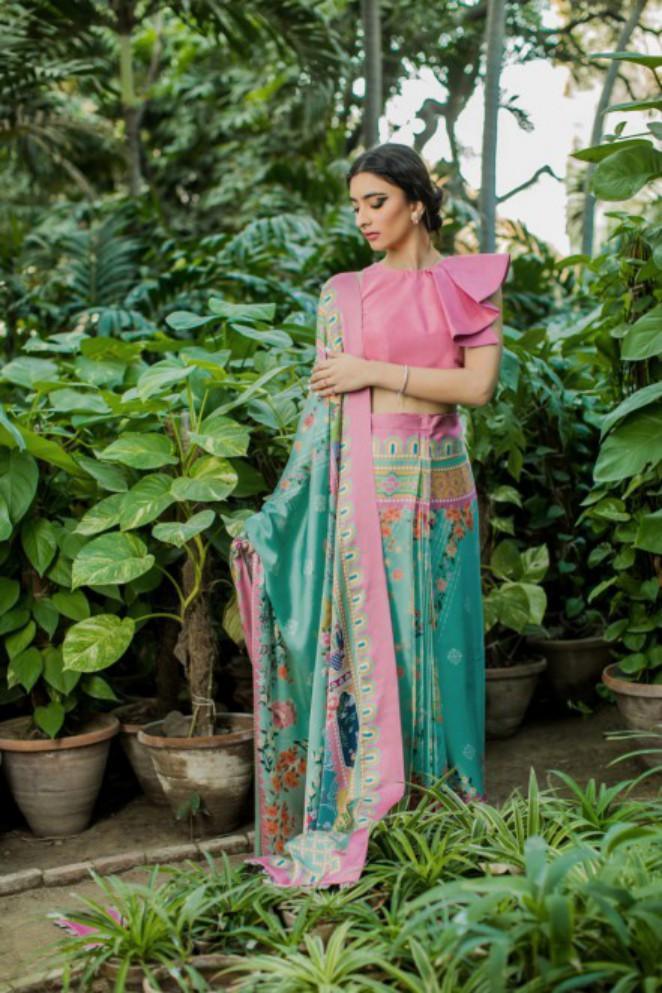 Mahdees - Seascape - Silk Saree