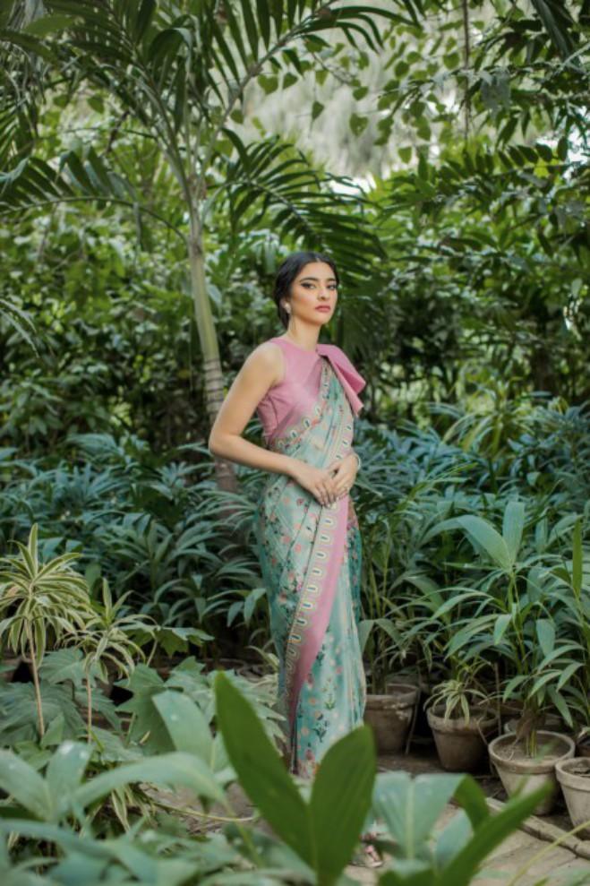 Mahdees - Seascape - Silk Saree