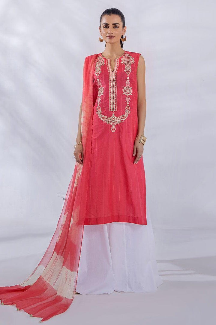 Malook - Aliana - Pink - Lawn - 3 Piece