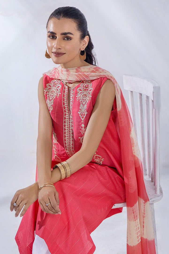 Malook - Aliana - Pink - Lawn - 3 Piece
