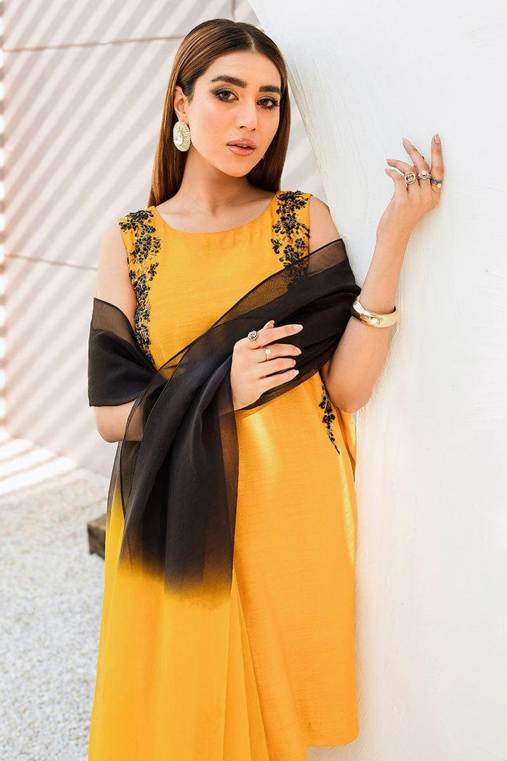 Malook - Kayseria - Mustard - Embroidered - 3 Piece