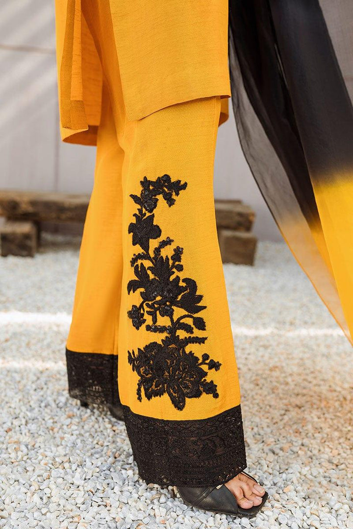 Malook - Kayseria - Mustard - Embroidered - 3 Piece