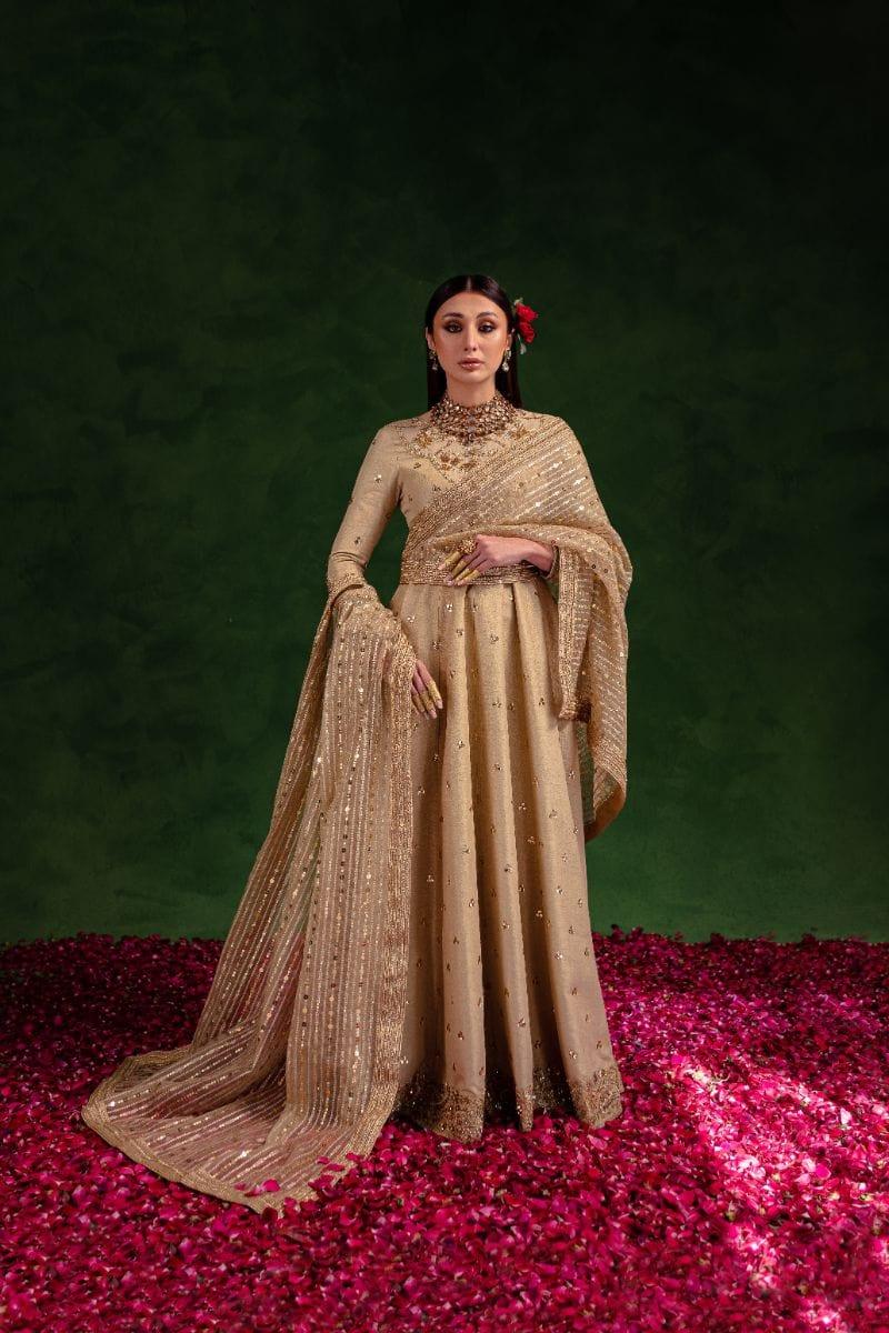 Maria Osama Khan - Rekhta - Pishwas - Korean Silk - 3 Piece