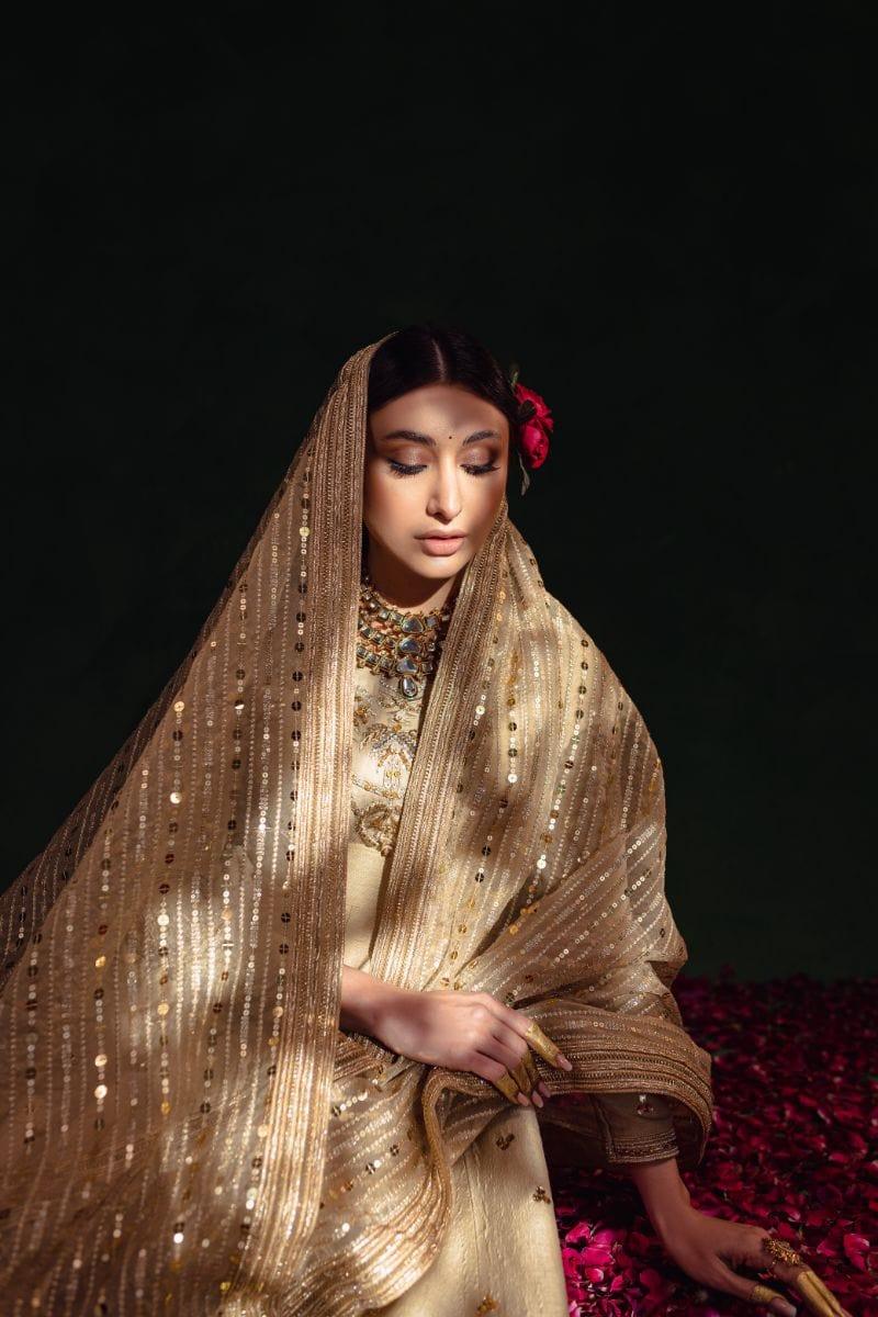 Maria Osama Khan - Rekhta - Pishwas - Korean Silk - 3 Piece