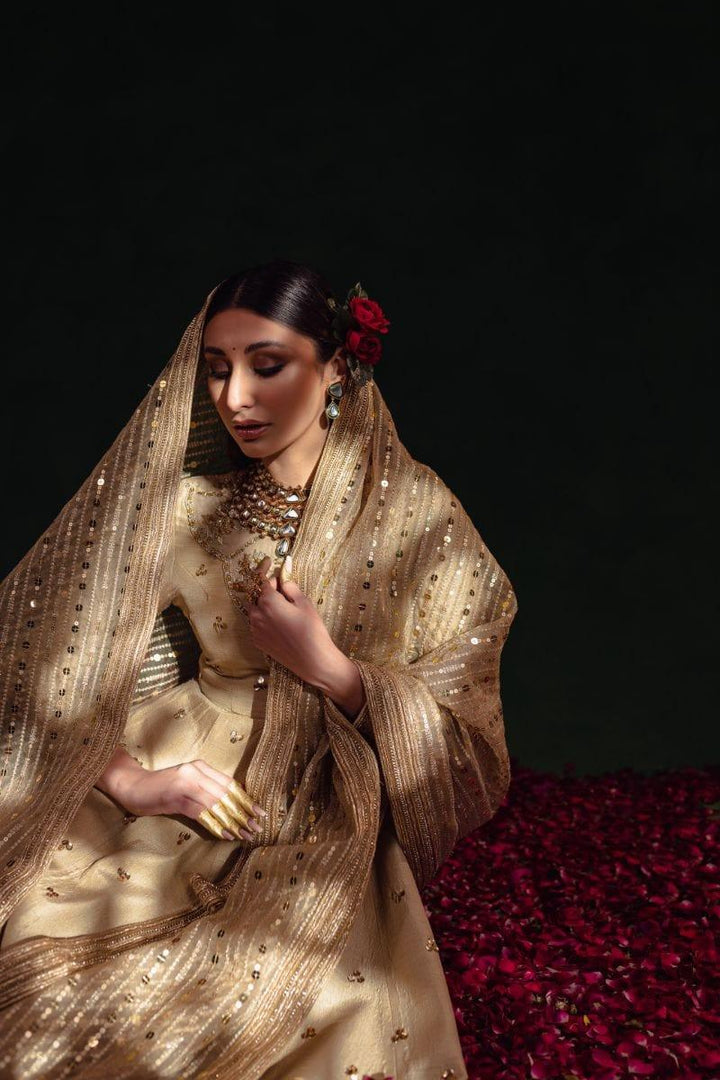 Maria Osama Khan - Rekhta - Pishwas - Korean Silk - 3 Piece