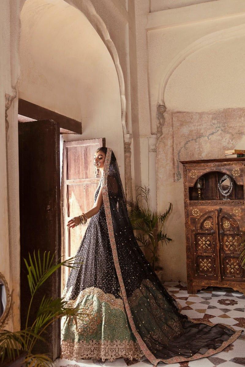 Maria Osama Khan - Shirin - 001 - Black - Gold Embroidered