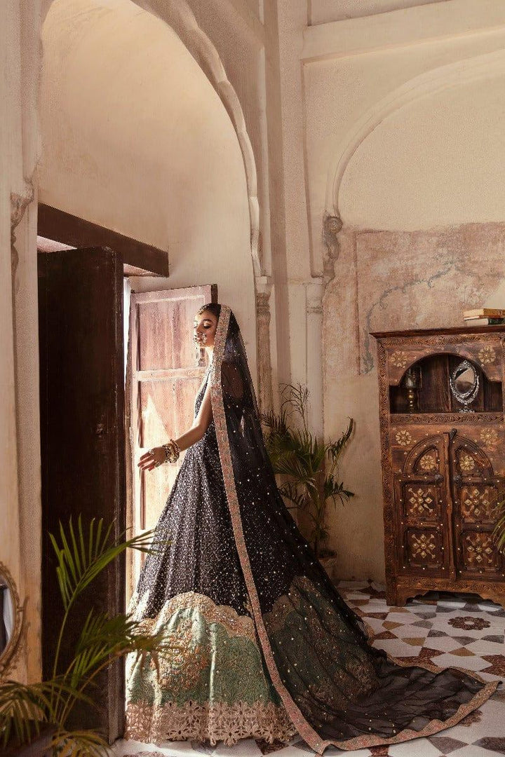 Maria Osama Khan - Shirin - 001 - Black - Gold Embroidered