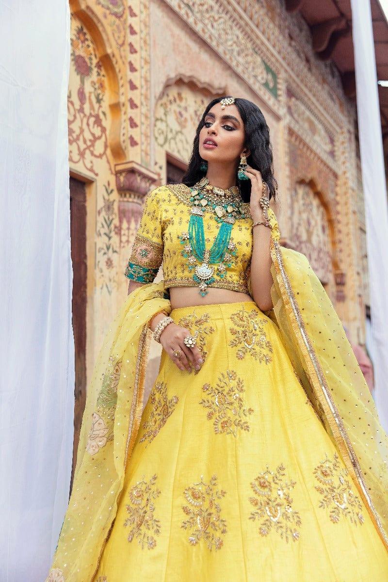 Maria Osama Khan - Yasmin - 005 - Yellow - Lehenga Choli