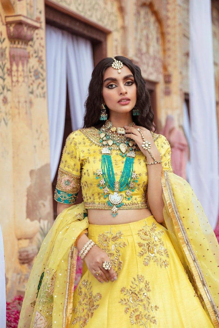 Maria Osama Khan - Yasmin - 005 - Yellow - Lehenga Choli