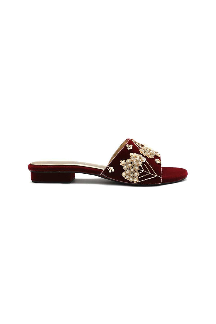 Milli Shoes - Maroon Slides - 1489