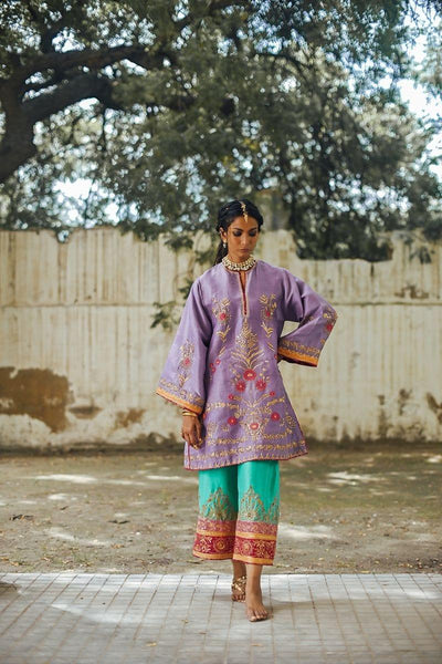 Sanam Chaudhri - Kasni Raw Silk Shirt and Izaar - Studio by TCS
