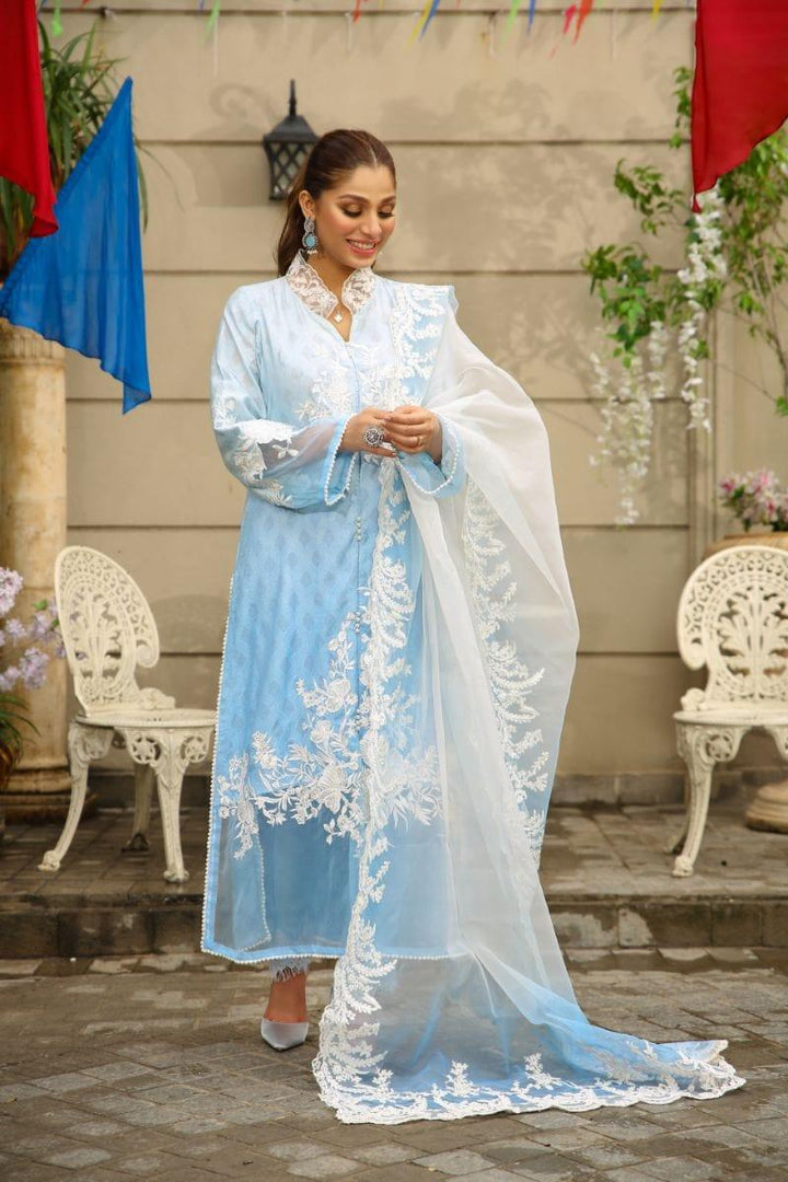 NILOFER SHAHID - Elysian Cloud - Embroidered - 3 Piece