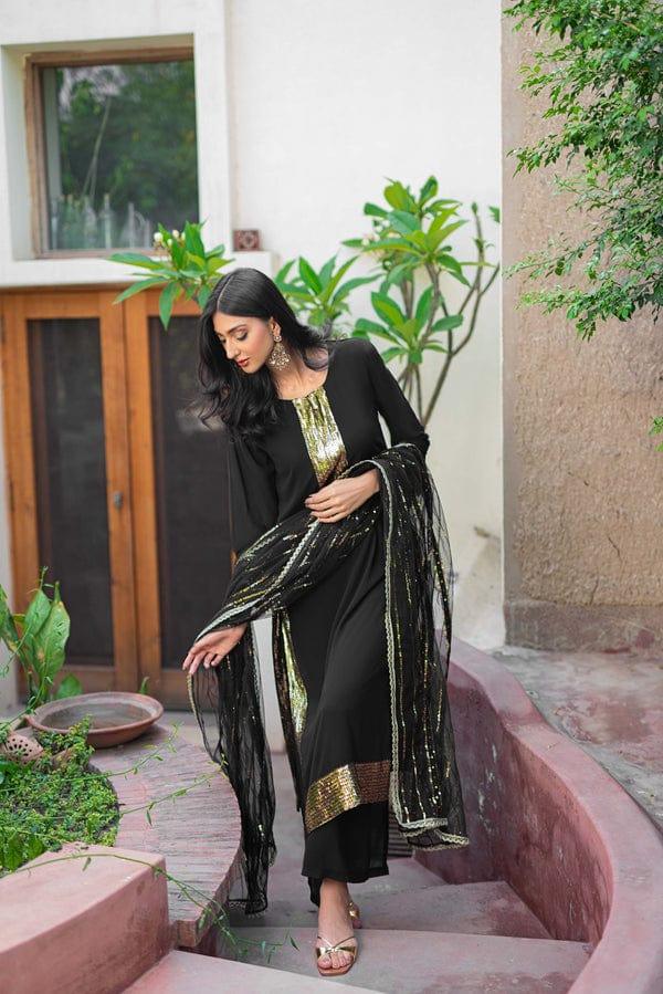 Natasha Kamal - KOHL - black - 3PC - Studio by TCS