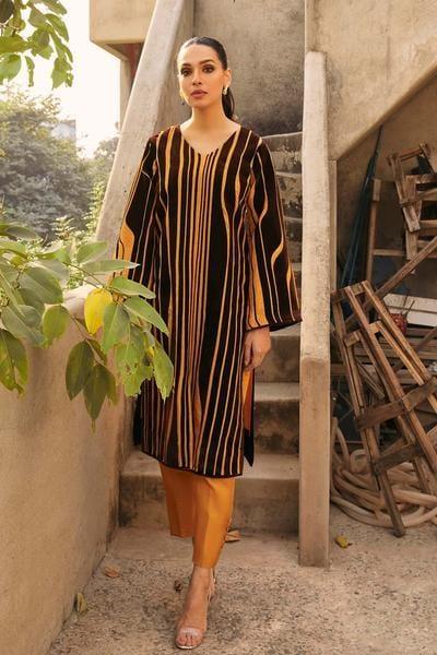 Natasha Kamal - Marigold Raw Silk Coord Set - 2 Pieces