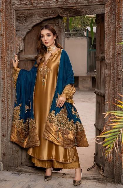 Nilofer Shahid - Rising Phoenix - Tissue Organza - 3 Piece