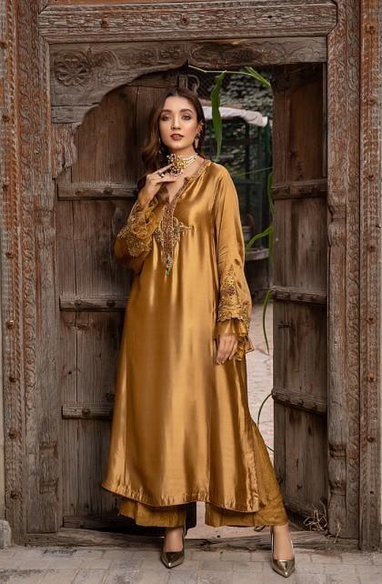Nilofer Shahid - Rising Phoenix - Tissue Organza - 3 Piece