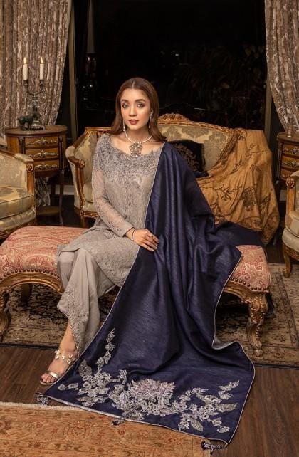 Nilofer Shahid - Silver Dreams - Pure Raw Silk - 2 Piece