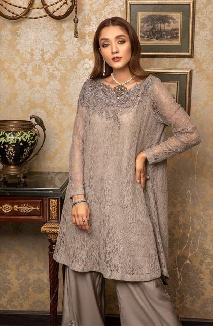 Nilofer Shahid - Silver Dreams - Pure Raw Silk - 2 Piece